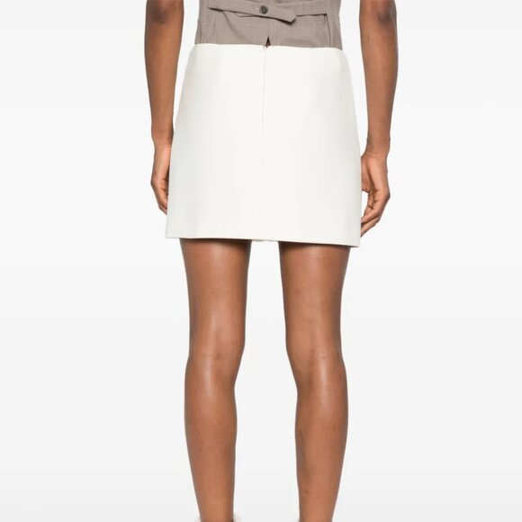 P.A.R.O.S.H. Dart Detail Winter Wool Mini Skirt - Picture 7 of 11